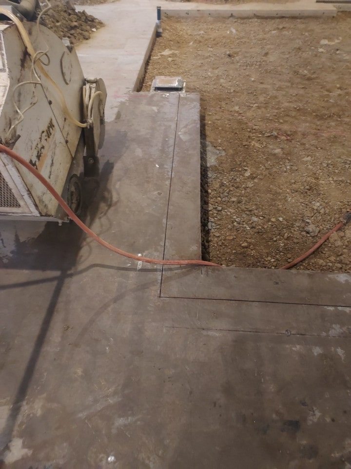 concrete slab removal at gmp warehouse irvine