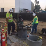 concrete coring in century city, ca by intracut 