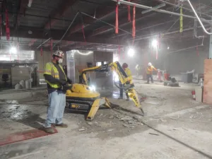 brokk demolition robot being used for takeda pharmaceuticals demolition project - pic 1