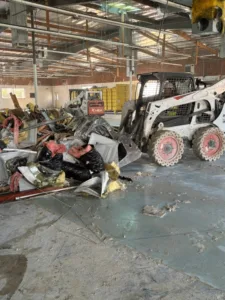 cinmark demolition project with bobcat view 3