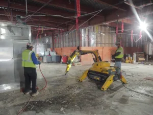 brokk demolition robot being used for takeda pharmaceuticals demolition project - pic 2