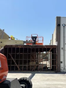 boom lift during demolition of erewhon store in glendale ca