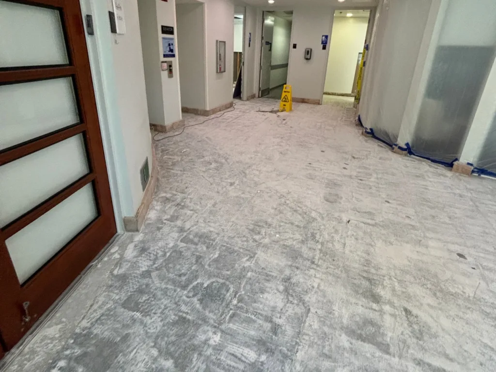 tile removal project at irmas campus school -featured view