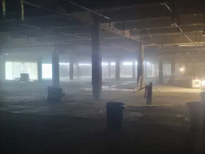 dust mitigation during interior demolition
