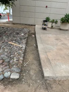 westlake labs demolition - pathway concrete saw cuts