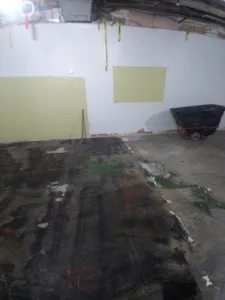 concrete floor scraped during selective demolition at prudential financial's retirement services office in thousand oaks, ca