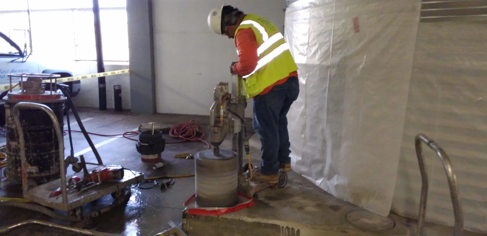 core drilling project using hydraulic core drill