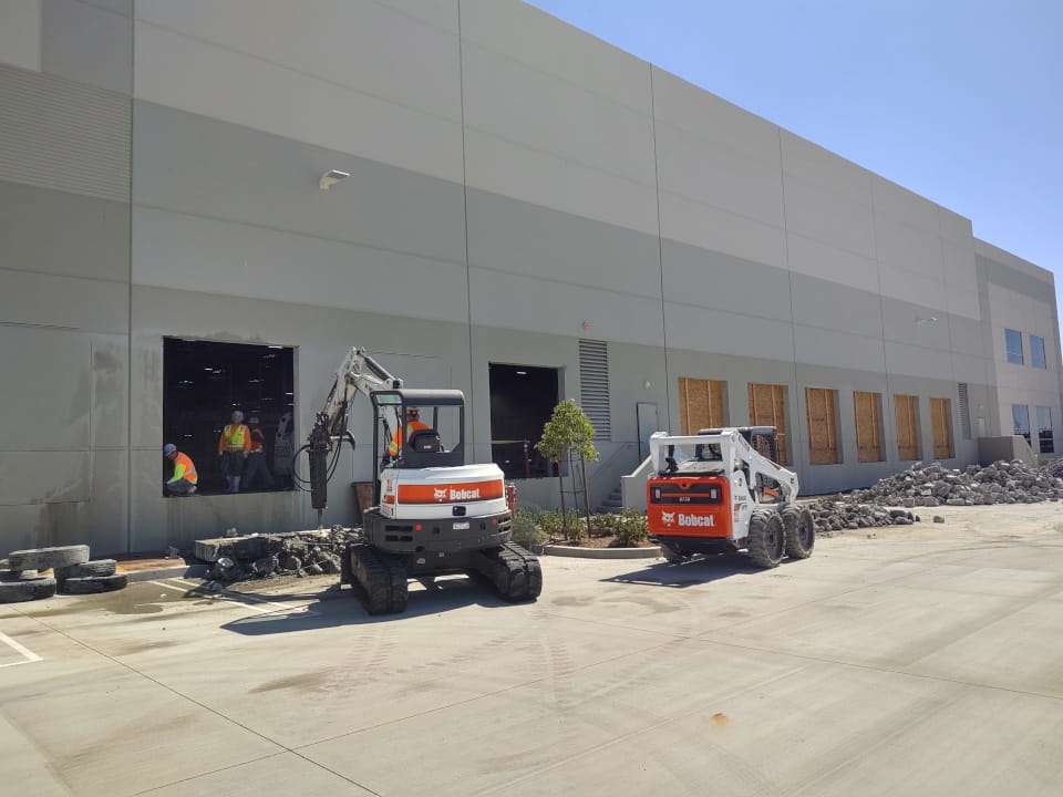 multiple concrete cutting wall openings at ups facility in riverside, ca