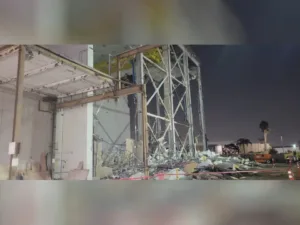 a multi-storyhigh-bay structure demolished at northrop grumman