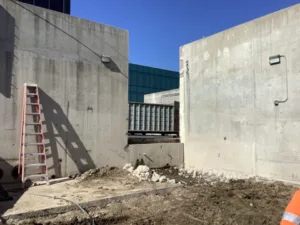 Over 2,700 square feet of concrete slab demolished and removed at Vans Skatepark in Costa Mesa