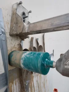 concrete wall core drilling at Pyramid Labs in Costa Mesa