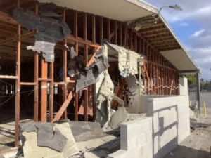 partition wall removal underway at residential care facility in azusa, ca