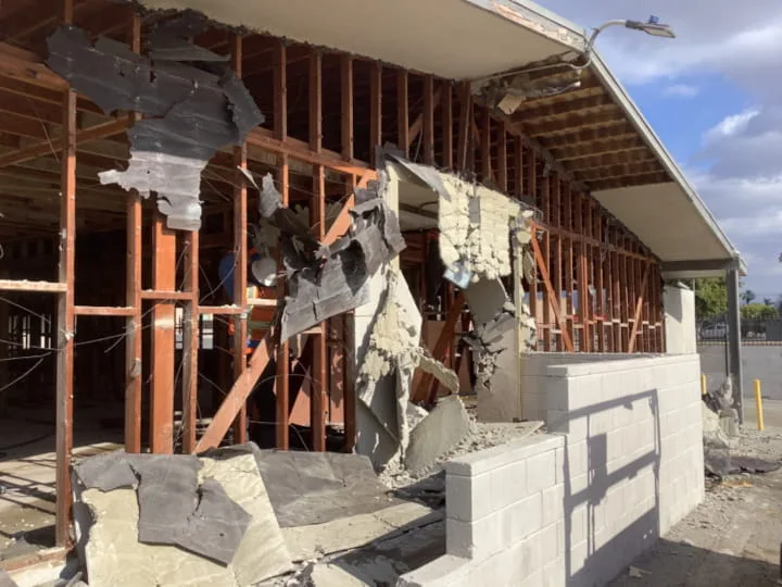 partition wall removal underway at residential care facility in azusa, ca