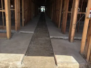 plumbing trench saw cut at residential care facility in azusa, ca